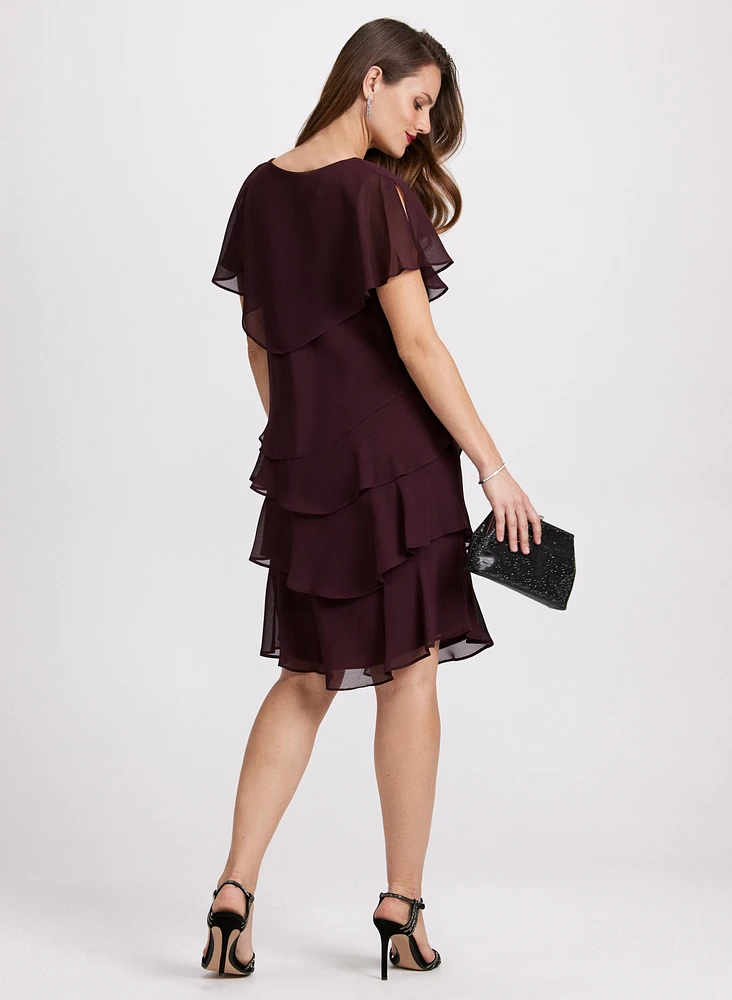 Tiered Chiffon Dress