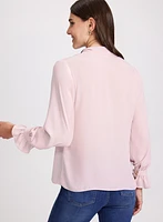 Tie Neck Long Sleeve Blouse