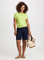 Side Tab Detail Pull-On Shorts