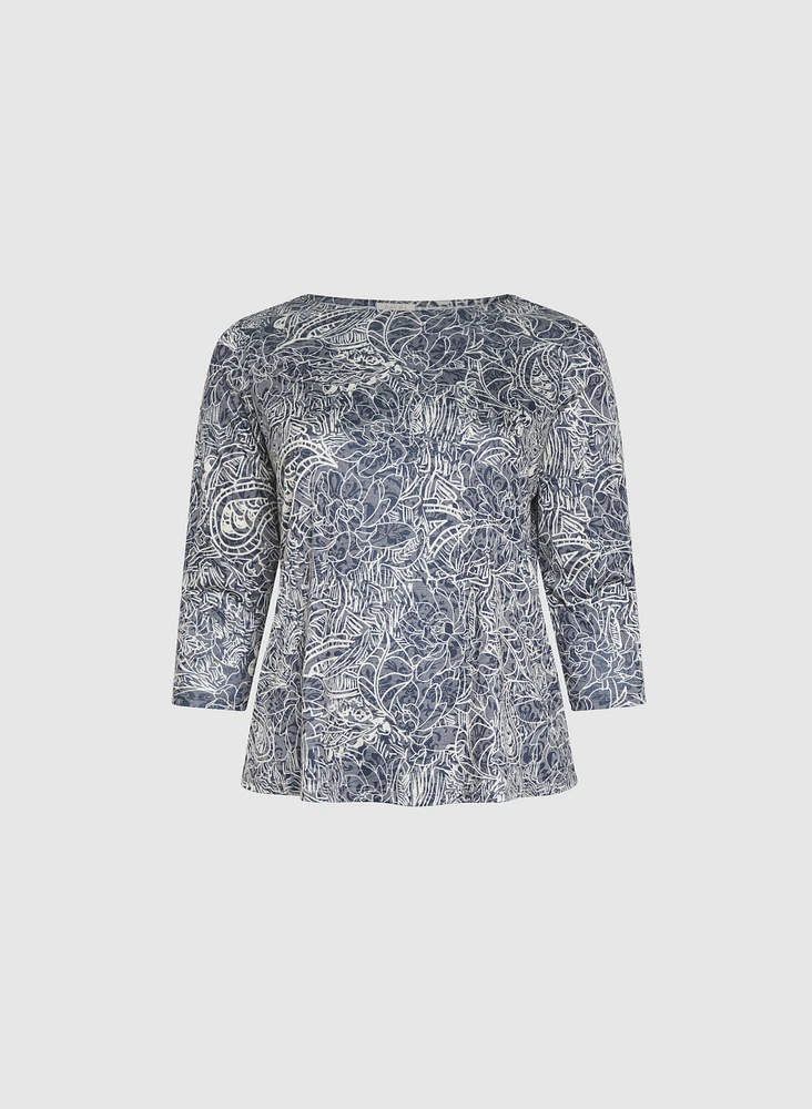 T-shirt à motif paisley