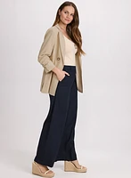 Pantalon Olivia large en mélange de lin