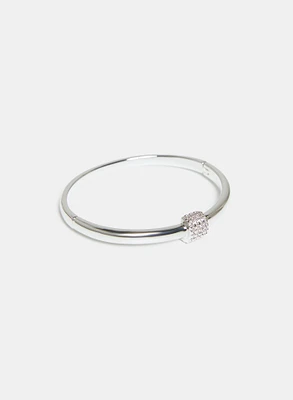Bracelet jonc à zircons cubiques