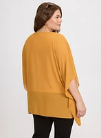 Ring Detail Chiffon Blouse