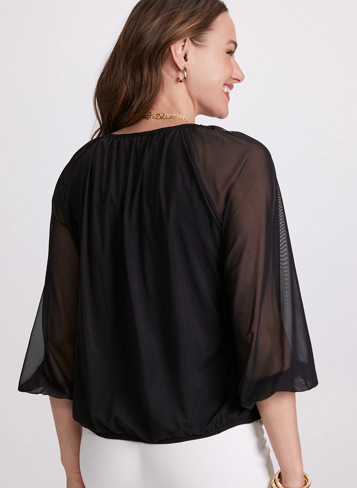 Sheer Sleeve Top