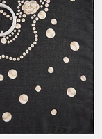 Foulard à motif de pois et fleurs