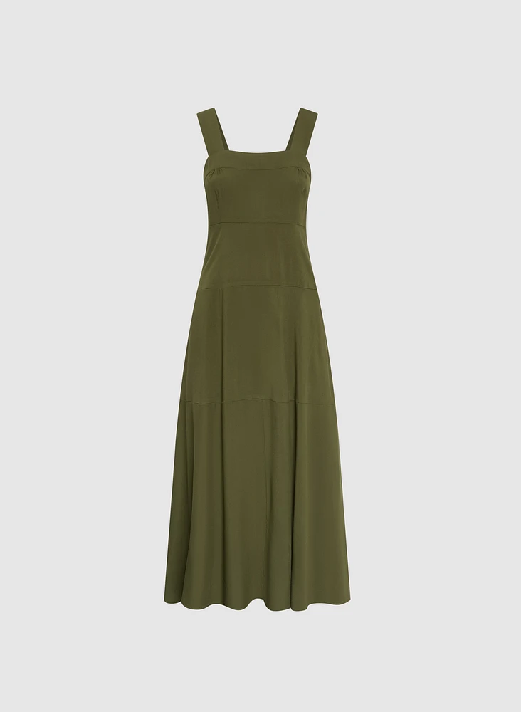 Square Neck Midi Dress