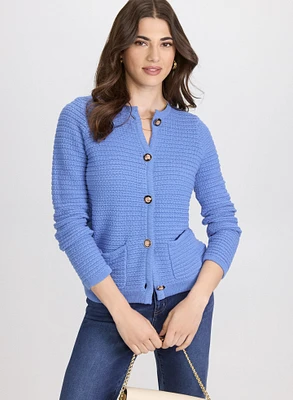 Cardigan en tricot textur