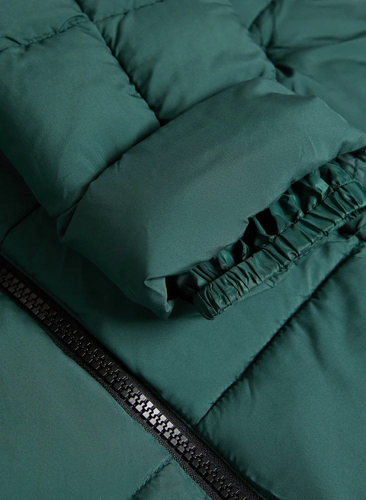 Manteau bouffant en matières recyclées
