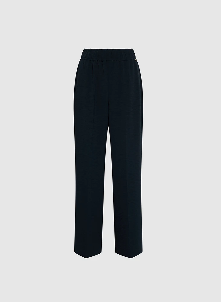 Pull-On Wide-Leg Pants