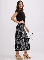 Leaf Print Skirt