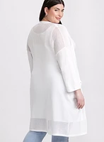 Joseph Ribkoff - Mesh Panel Open-Front Cardigan