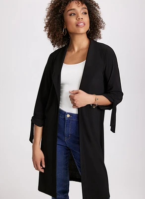 Cardigan ouvert à manches nouées