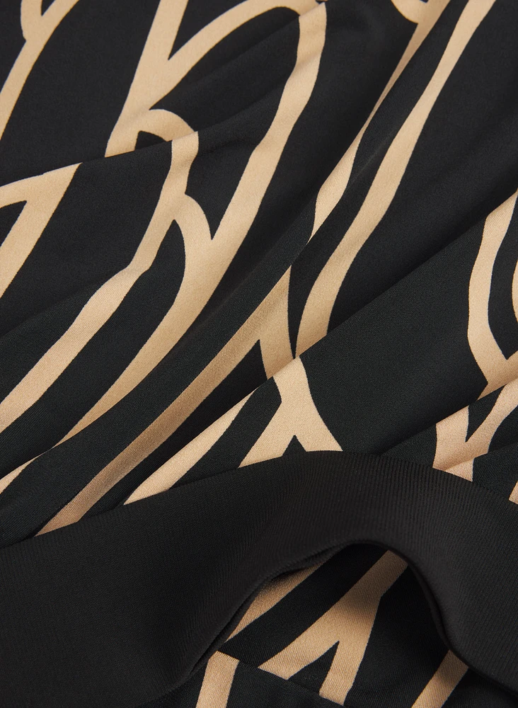 Robe en jersey à motif géométrique