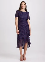 Robe en chiffon à pois