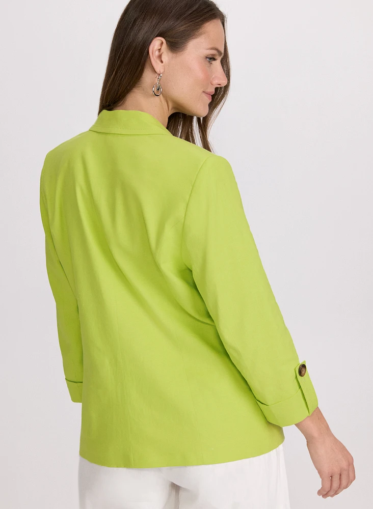 Blazer en mélange de lin