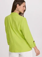 Blazer en mélange de lin