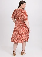 Robe à motif feuilles abstrait