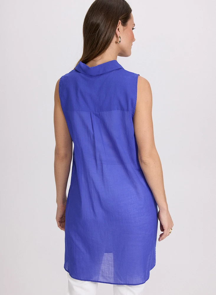 Voile Button-Down Blouse