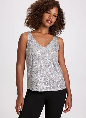 Sequin Embellished Tank Top