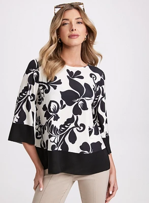 Floral Colour Block Top