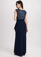 Ruched Sequin Embellished Dress