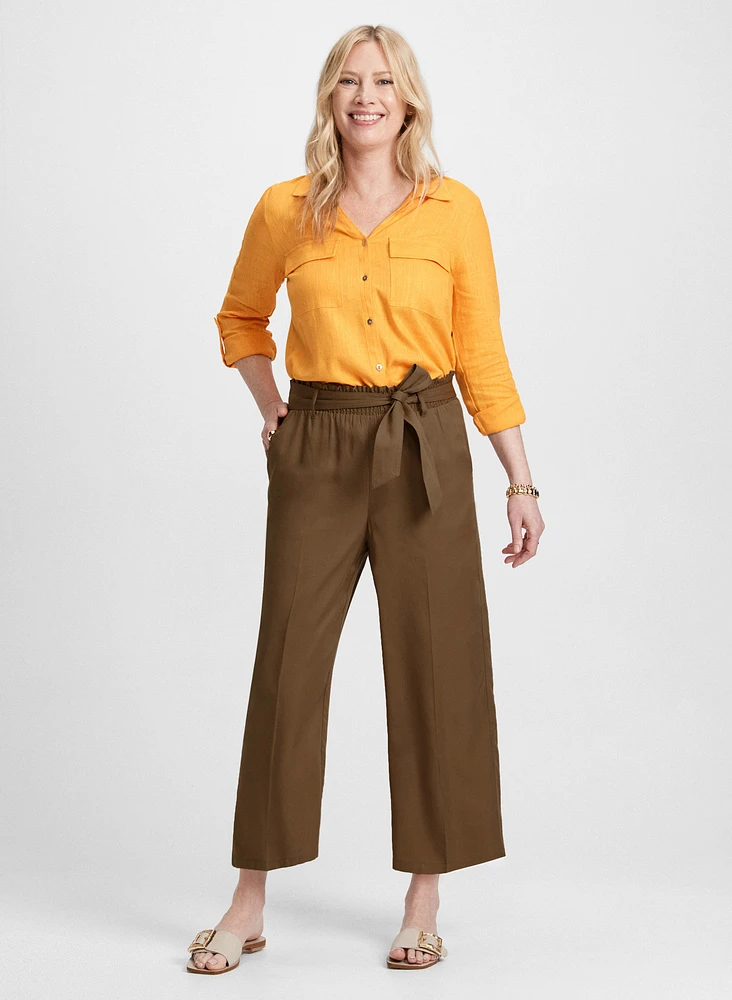 Pull-On Tencel Capris