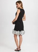 Robe à ourlet floral en organza