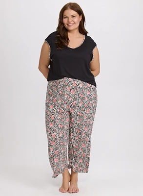 Rose & Animal Print Pyjama Set