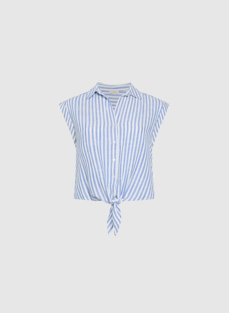 Blouse boutonnée à rayures