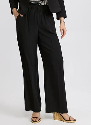 Pull-On Wide-Leg Pants