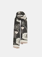 Foulard réversible à motif floral