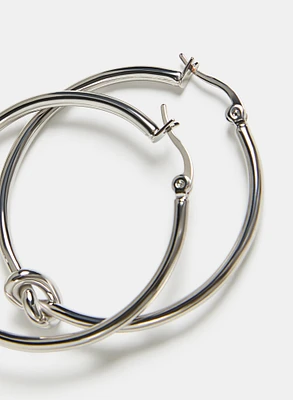 Knot Hoop Earrings