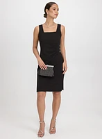 Jeweled Button Detail Dress