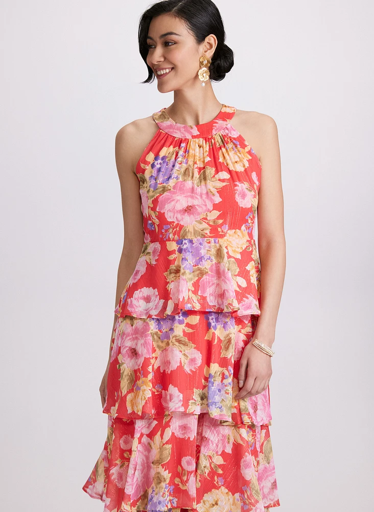 Tiered Floral Dress