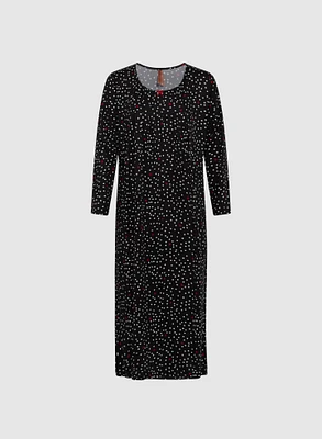 Heart & Polka Dot Print Nightgown