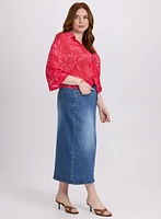 Jupe midi en denim