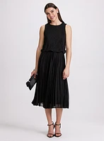 Glitter Pleated Dress