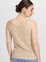 Beaded Sleeveless Sweater