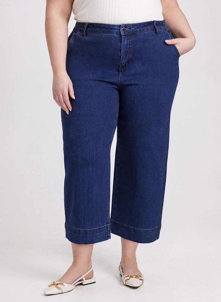 Cropped Wide-Leg Jeans