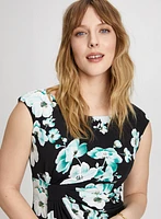 Floral Print Gathered Dress