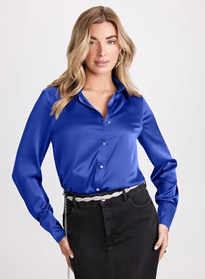 Blouse en satin à pierres