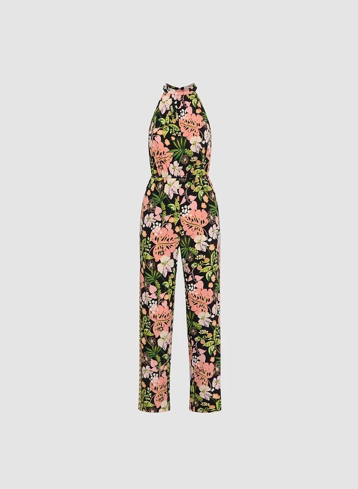 Tropical Print Jumpsuit