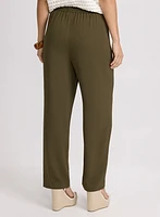 Crinkle Wide-Leg Pants