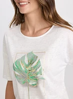 T-shirt à feuille de palmier