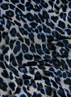 Animal Print Flared Sleeve Top