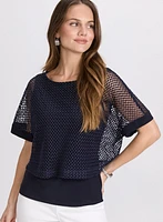 Short Sleeve Crochet Top