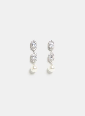 Boucles d'oreilles pendantes à perles étagées