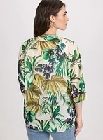 Blouse tropicale ouverte