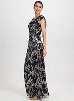 Floral Cowl Neck Dress