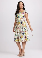 Floral Flutter Sleeve Dress